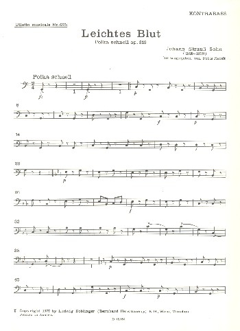 Leichtes Blut op.319 für Orchester