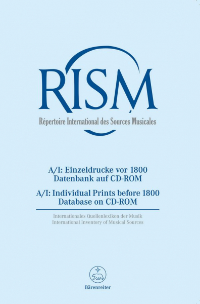 Internationales Quellenlexikon der Musik RISM) Serie A/1 Einzeldrucke