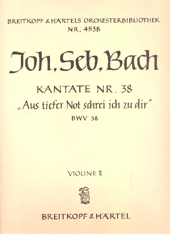 Aus tiefer Not schrei ich zu dir Kantate Nr.38 BWV38