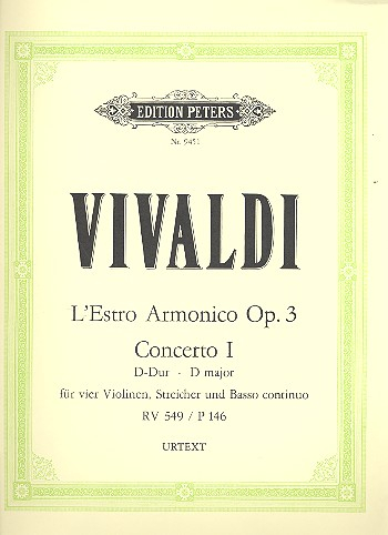 Concerto D-Dur op.3,1 RV549 P146 für 4 Violinen, Streicher und Bc