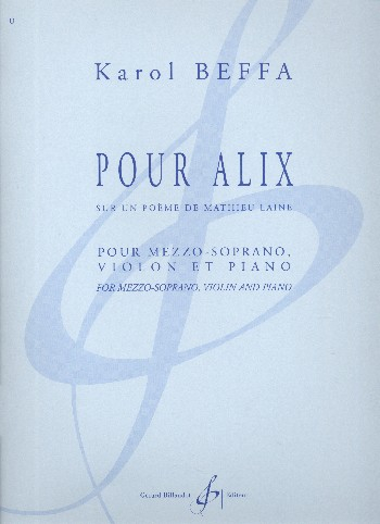Pour Alix pour mezzo-soprano, violon et piano