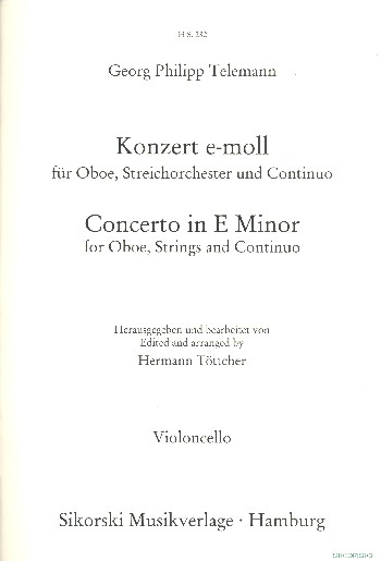 Konzert e-Moll für Oboe, Streicher und Bc