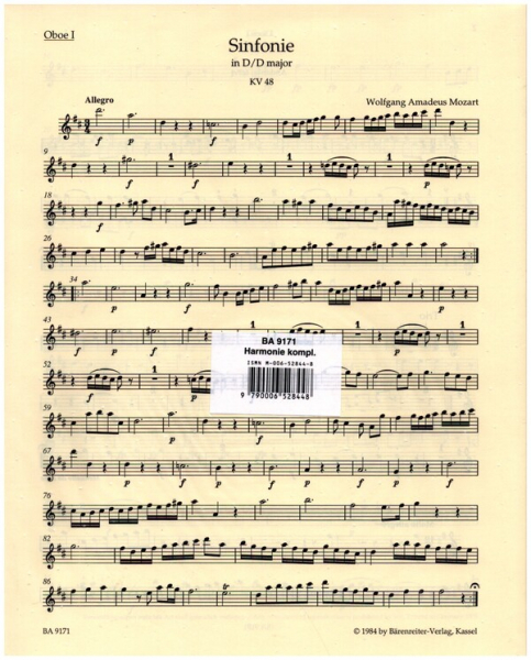Sinfonie Nr.8 D-Dur KV48 für Orchester