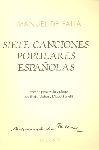 7 canciones populares espanolas para viola y piano