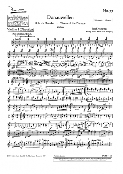 DONAUWELLEN: WALZER FUER SALONOR- CHESTER