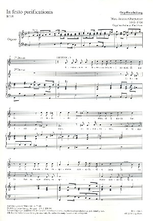 In festo purificationis H318 für 3 Singstimmen (SSB) und Orgel
