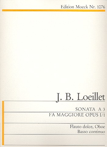 Triosonate F-dur op.1,1 für Altblockflöte, Oboe und Bc