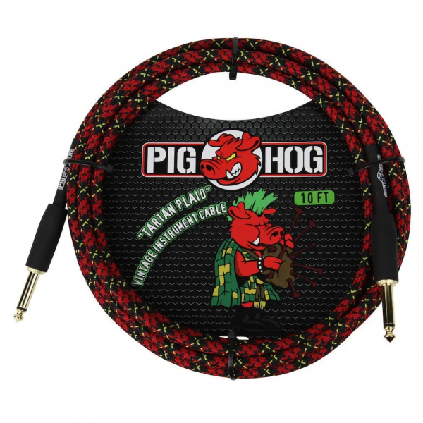 Instrumentenkabel Pig Hog Tartan Plaid 3m