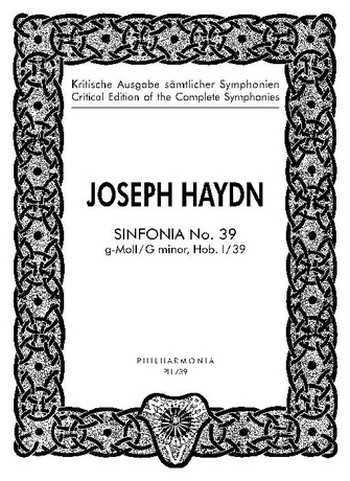 SINFONIE G-MOLL NR.39 HOB.I:39 FUER ORCHESTER