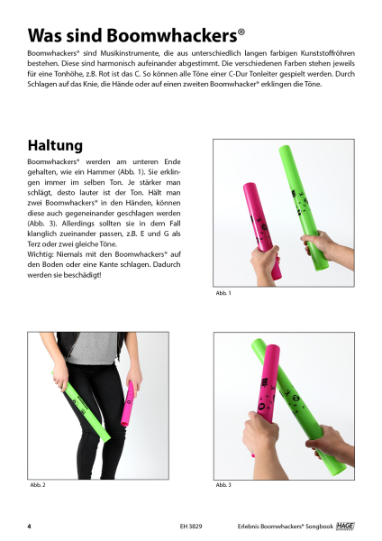Songbook für Boowhackers Erlebnis Boomwhackers