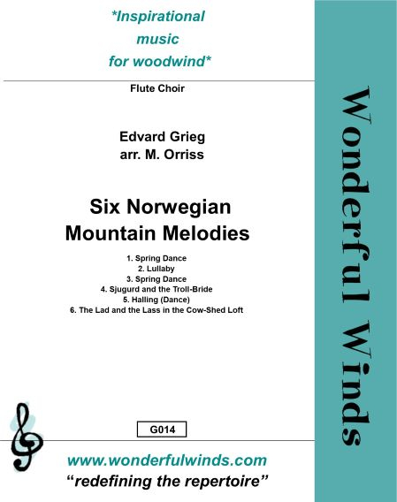 Six Norwegian Mountain Melodies for flute choir