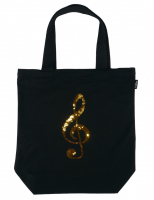 Vorschau: Tasche agifty City Vorschau: Tasche agifty City Shopper Violinschlüssel golden/silber