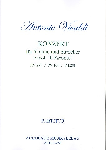 Konzert e-Moll RV277 op.11,2 für Violine und Streicher