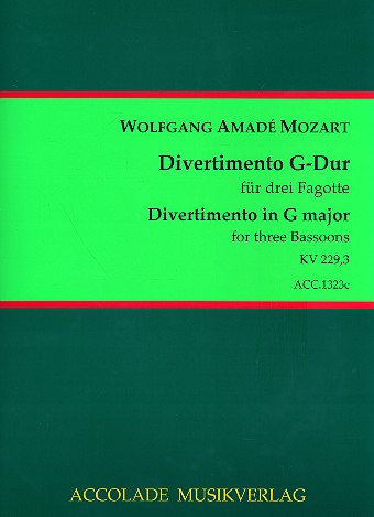 Divertimento G-Dur KV229,3 für 3 Fagotte