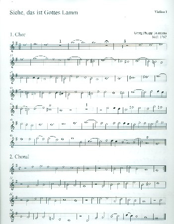 Siehe das ist Gottes Lamm für Soli, gem Chor, 2 Violinen und Bc