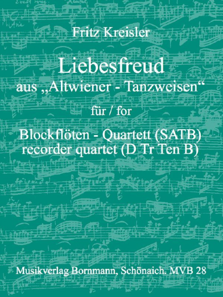 Liebesfreud für 4 Blockflöten (SATB)