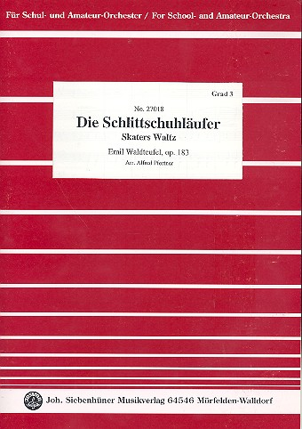 Die Schlittschuhläufer op.183 für Schulorchester