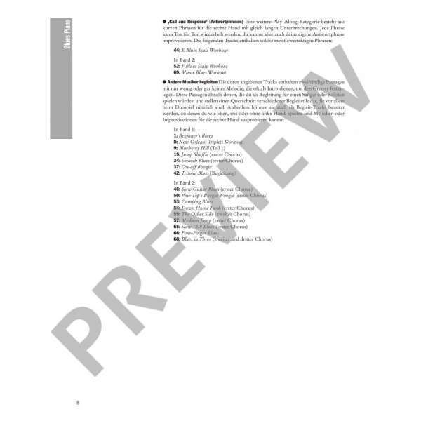 Arbeitsbuch Klavier Blues Piano 1