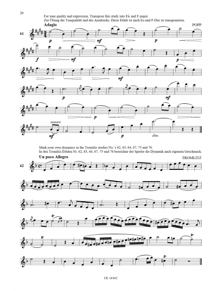 Etüden für Querflöte 125 easy classical studies