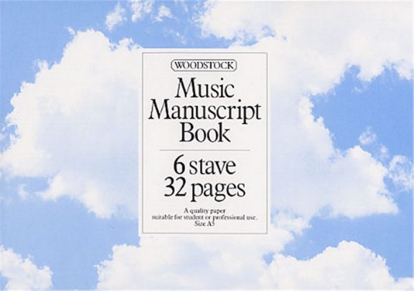 Music Manuscript book 6 stave 32 pages