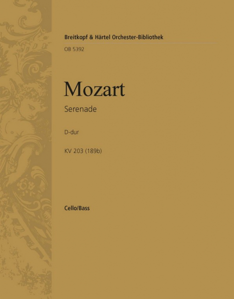 Serenade D-Dur KV203 (KV189b) für Kammerorchester