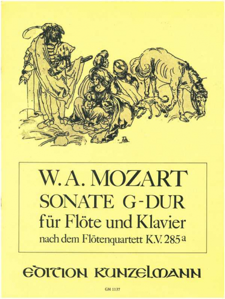 Sonate G-Dur nach dem Flötenquartett KV285a für Flöte und Klavier