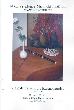 Sonate C-Dur für 2 Traversflöten und Bc Partitur und Stimmen