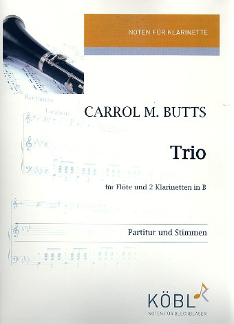 Trio für Flöte und 2 Klarinetten Partitur und Stimmen