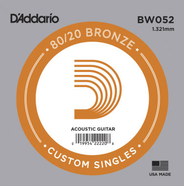 Einzelsaite D´Addario BW052 80/20 Bronze
