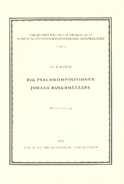 Die Psalmkompositionen Johann Rosenmüllers
