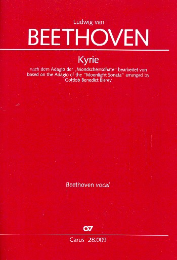 Kyrie nach dem Adagio der Mondscheinsonate op.27,2 (c-Moll) für gem Chor und Orchester