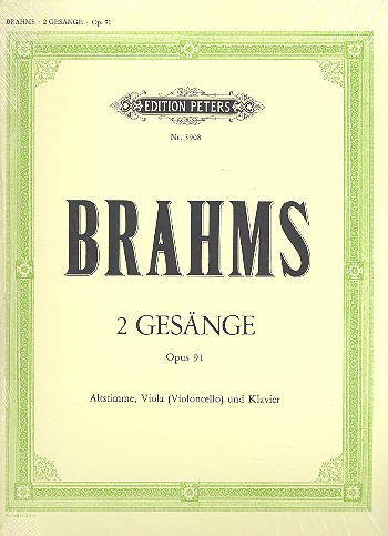 2 Gesänge op.91 für Alt, Viola (Violoncello) und Klavier