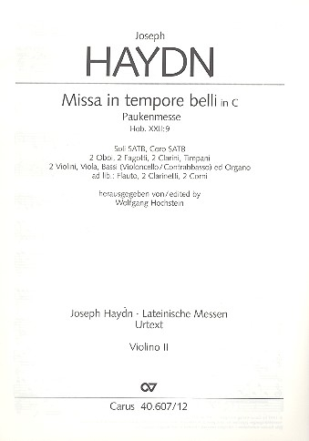 Missa in tempore belli C-Dur Hob.XXII:9 für Soli, Chor und Orchester