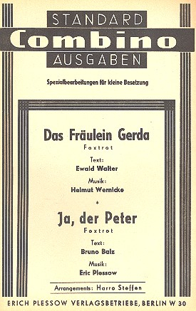 Das Fräulein Gerda und Ja, der Peter für Salonorchester