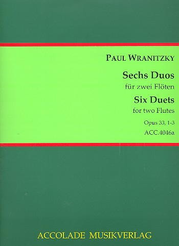 6 Duos op.33 Band 1 für 2 Flöten