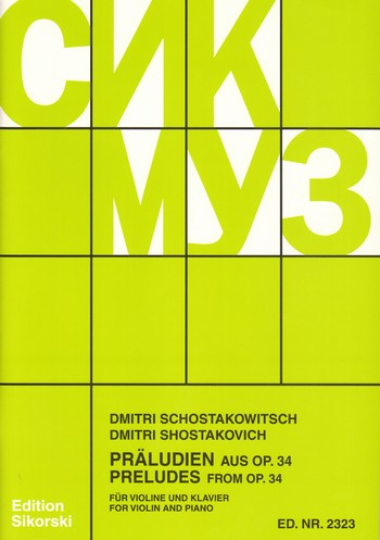 19 Präludien aus op.34 für Violine und Klavier