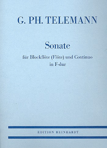 Sonate F-Dur für Blockflöte (Flöte) und Bc