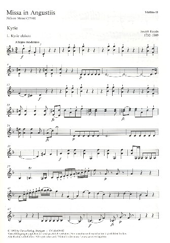 Missa in angustiis d-Moll Hob.XXII:11 für Soli, Chor und Orchester