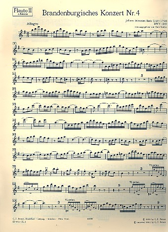 Brandenburgisches Konzert Nr.4 G-Dur BWV1049 für 2 Blockflöten, Violine, Cembalo und Streicher