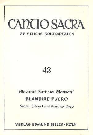 Blandire puero für Sopran und Bc