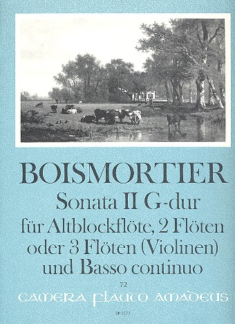 Sonata G-Dur Nr.2 op.34,2 für 3 Flöten oder Altblockflöte und 2 Flöten (Violinen) und Bc