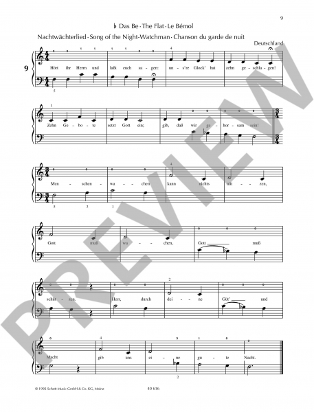 Spielbuch für Klavier Spiel mit fünf Tönen