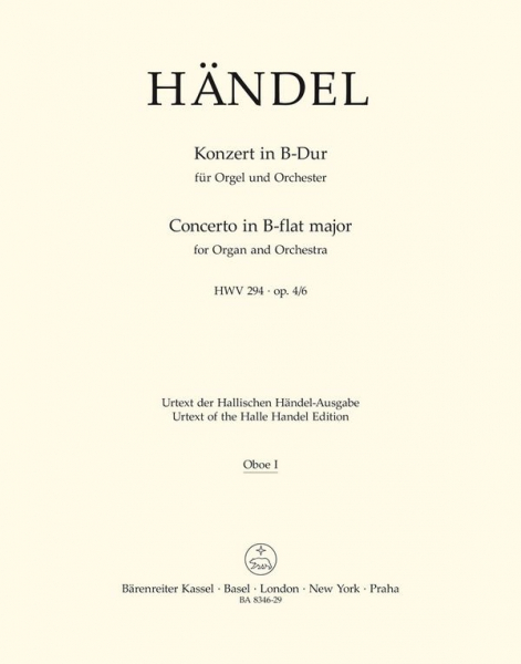 Konzert B-Dur op.4,6 HWV294 für Orgel und Orchester