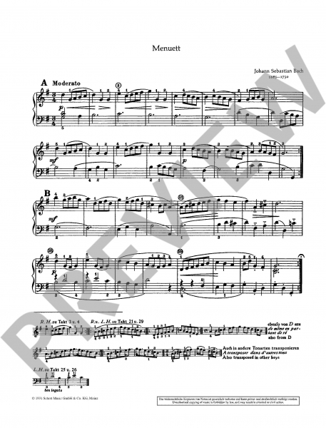 Sammelband für Klavier Von Bach bis Beethoven Band 1