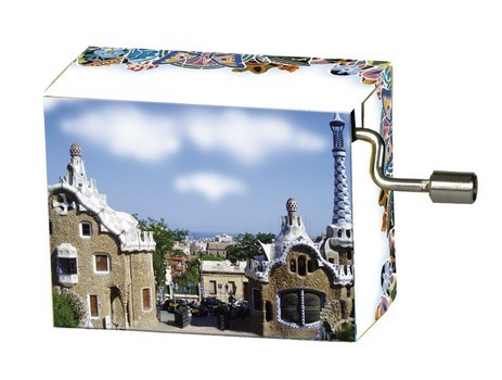 Spieluhr Gaudi Jugendstil Nr.1, Mel.: Beethoven Bagatelle Motiv Antoni Gaudi "Parc Güell 1 Barcelon