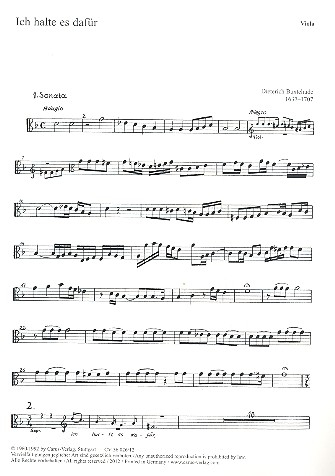 Ich halte es dafür dass dieser Zeit Leiden für Sopran, Bass, Streicher und Bc