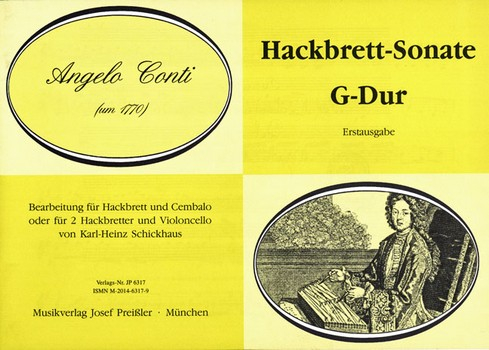 Sonate G-Dur für Hackbrett und Cembalo (2 Hackbretter und Violoncello)