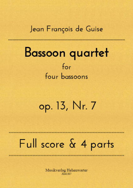 Bassoon quartet op.13 Nr.7 for 4 bassoons
