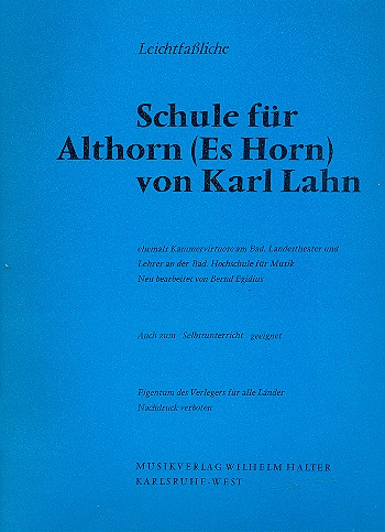 Leichtfaßliche Schule für Althorn (Es-Horn)
