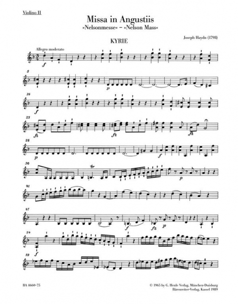 Missa in angustiis Hob.XXII:11 NELSONMESSE, H. XXII:11